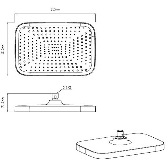 Душевая система Vincea Inspire VSFW-321MT1GM с термостатом Вороненая сталь