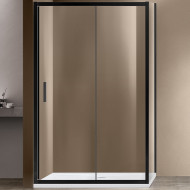 Душевой уголок Vincea Garda 140х90 VSR-1G9014CLB профиль Черный стекло прозрачное