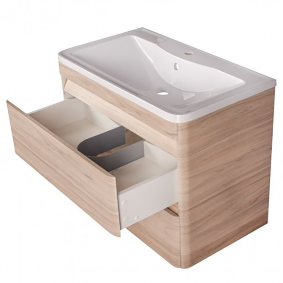 Тумба под раковину Style Line Атлантика Люкс Plus 60 СС-00002217 подвесная Ясень перламутр Тумба под раковину Style Line Атлантика Люкс Plus 60 СС-00002217 подвесная Ясень перламутр