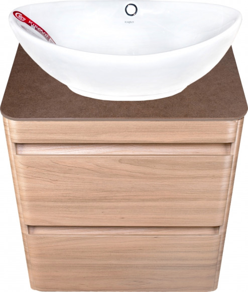 Тумба под раковину Style Line Атлантика Люкс Plus 60 СС-00002217 подвесная Ясень перламутр Тумба под раковину Style Line Атлантика Люкс Plus 60 СС-00002217 подвесная Ясень перламутр