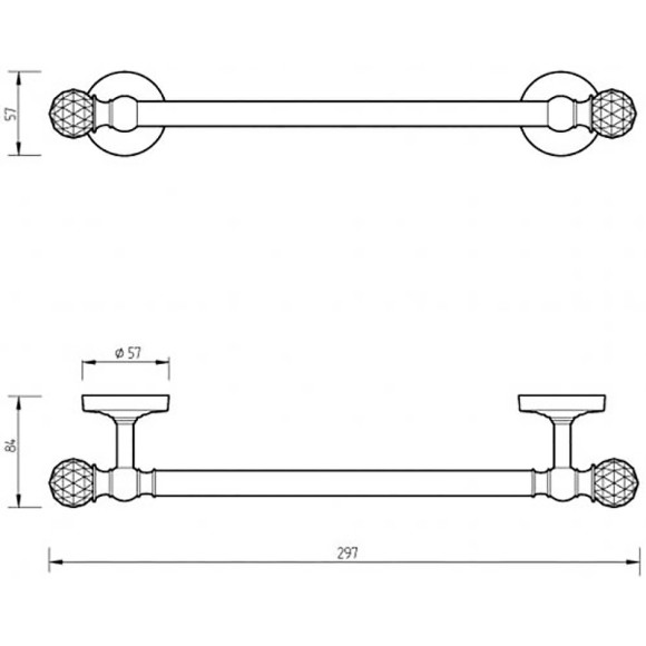 Полотенцедержатель Migliore Amerida 16566 Бронза с кристаллами Swarovski Полотенцедержатель Migliore Amerida 16566 Бронза с кристаллами Swarovski