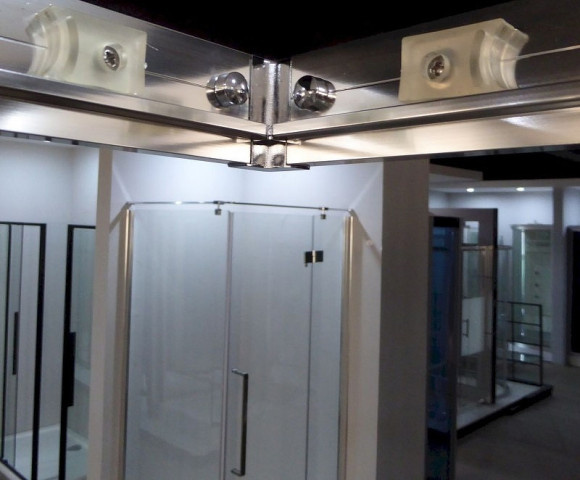 Душевой уголок Esbano Flex 100x80 ESOGF108PSC профиль Хром стекло прозрачное