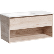 Тумба под раковину Sancos Marmi 1.0 100 L MR1.0100LEG подвесная Дуб галифакс натуральный