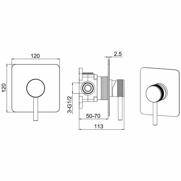 Смеситель для душа Allen Brau Priority 5.31012-31 Черный матовый Смеситель для душа Allen Brau Priority 5.31012-31 Черный матовый