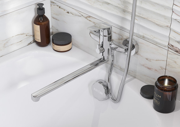 Смеситель для ванны Santek Форт WH5A12004C001 универсальный Хром