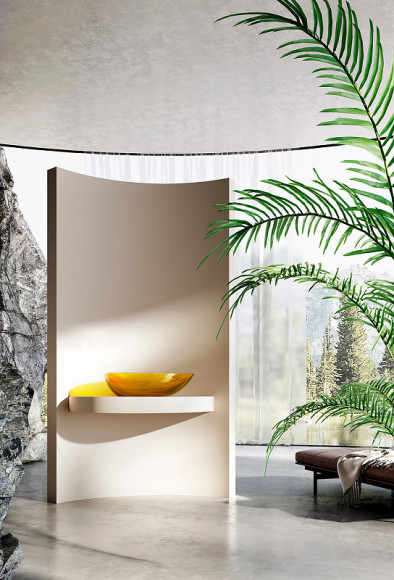 Раковина-чаша Abber Kristall 60 AT2811Amber Желтая