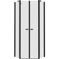 Душевой уголок New Trendy New Soleo Black 90х90 K-0617 профиль Черный стекло прозрачное