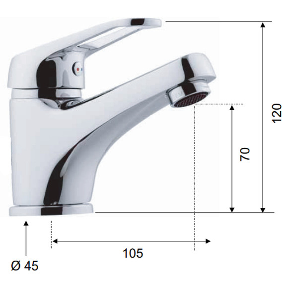 Смеситель для раковины Remer Remix R11 Хром Смеситель для раковины Remer Remix R11 Хром