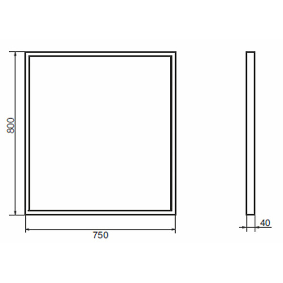 Зеркало Comforty Бредфорд 75 00004149062 Черное