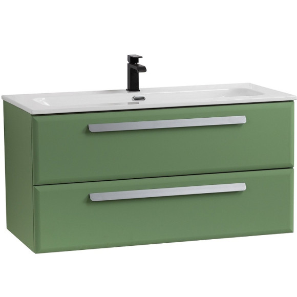 Тумба под раковину Cezares Eco-Cer-N 100 ECO-CER-N-1000-2C-SO-PS-P подвесная Фисташковый Софт без ручек