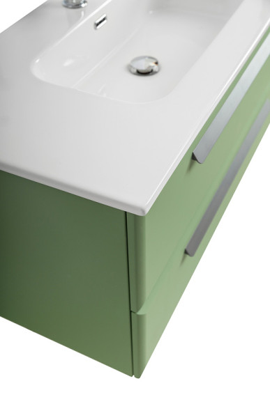 Тумба под раковину Cezares Eco-Cer-N 100 ECO-CER-N-1000-2C-SO-PS-P подвесная Фисташковый Софт без ручек