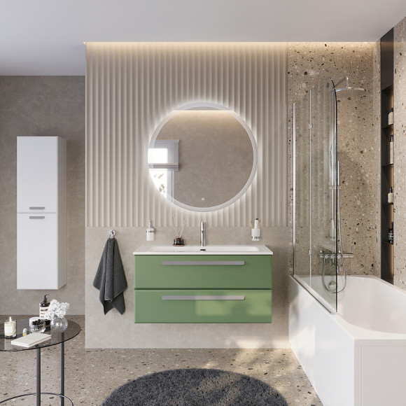 Тумба под раковину Cezares Eco-Cer-N 100 ECO-CER-N-1000-2C-SO-PS-P подвесная Фисташковый Софт без ручек