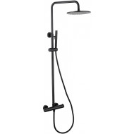 Душевая система Abber Wasser Kreis AF8160B с термостатом Черная матовая Душевая система Abber Wasser Kreis AF8160B с термостатом Черная матовая