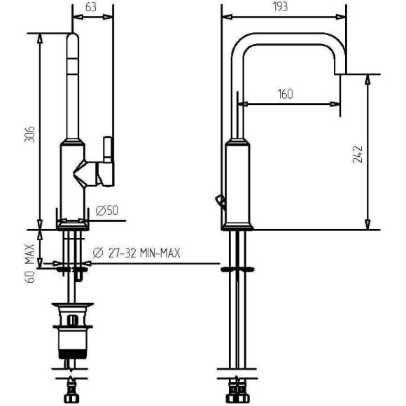 Смеситель для раковины Migliore Sirius 28173 Хром