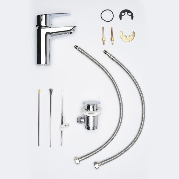 Смеситель для раковины AQUAme Prato AQMP6111 Хром Смеситель для раковины AQUAme Prato AQMP6111 Хром