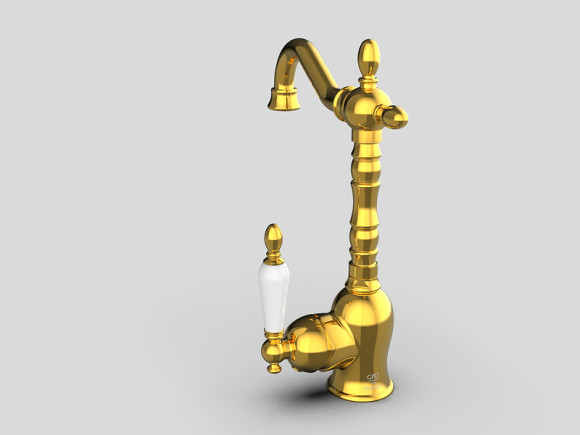 Смеситель для раковины GPD Retro Colored MTL180-A Золото