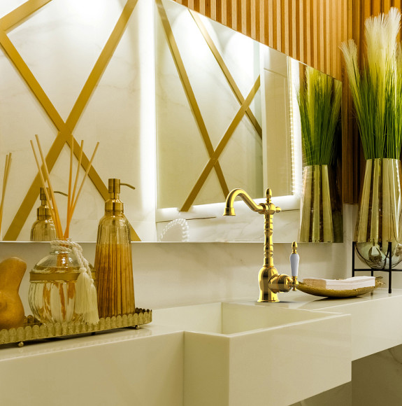 Смеситель для раковины GPD Retro Colored MTL180-A Золото