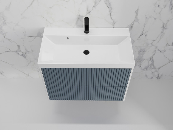 Тумба под раковину Style Line Стокгольм 80 ЛС-00002314 подвесная Графит софт