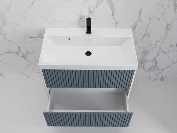 Тумба под раковину Style Line Стокгольм 80 ЛС-00002314 подвесная Графит софт