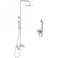 Душевой комплект Paffoni Light KITZCOL636BO110 из душевой системы с гигиеническим душем Белый матовый Душевой комплект Paffoni Light KITZCOL636BO110 из душевой системы с гигиеническим душем Белый матовый