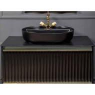 Тумба под раковину Boheme Armadi Art Vallessi Avangarde Canale 80 843-080-BG подвесная Черная Золото