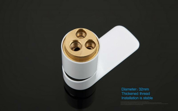 Смеситель на борт ванны Gappo G48 G1148 Белый Хром