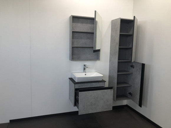 Шкаф пенал Comforty Эдинбург 40 00004147998 подвесной Бетон светлый Шкаф пенал Comforty Эдинбург 40 00004147998 подвесной Бетон светлый