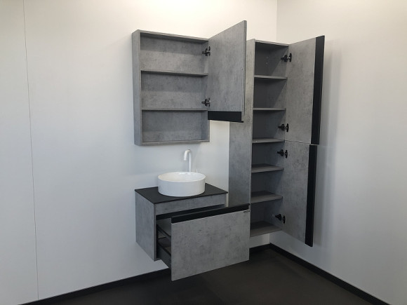 Шкаф пенал Comforty Эдинбург 40 00004147998 подвесной Бетон светлый Шкаф пенал Comforty Эдинбург 40 00004147998 подвесной Бетон светлый