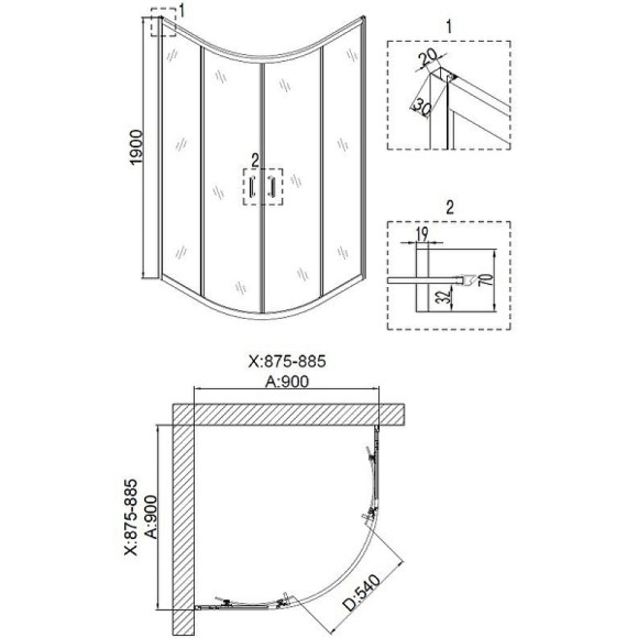 Душевой уголок Niagara Nova NG-6806-08 BLACK 90х90 профиль Черный стекло прозрачное Душевой уголок Niagara Nova NG-6806-08 BLACK 90х90 профиль Черный стекло прозрачное