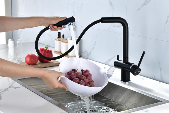 Смеситель для кухни Paulmark Serpentine Se213222-401 Антрацит Смеситель для кухни Paulmark Serpentine Se213222-401 Антрацит