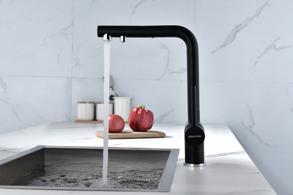 Смеситель для кухни Paulmark Serpentine Se213222-401 Антрацит Смеситель для кухни Paulmark Serpentine Se213222-401 Антрацит