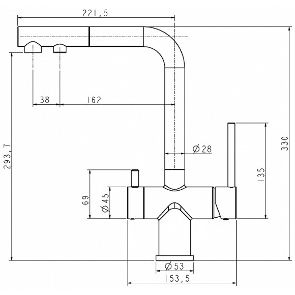 Смеситель для кухни Paulmark Serpentine Se213222-401 Антрацит Смеситель для кухни Paulmark Serpentine Se213222-401 Антрацит
