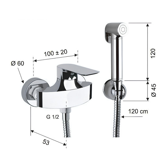Гигиенический душ со смесителем Remer iC31RELVO Бронза Гигиенический душ со смесителем Remer iC31RELVO Бронза