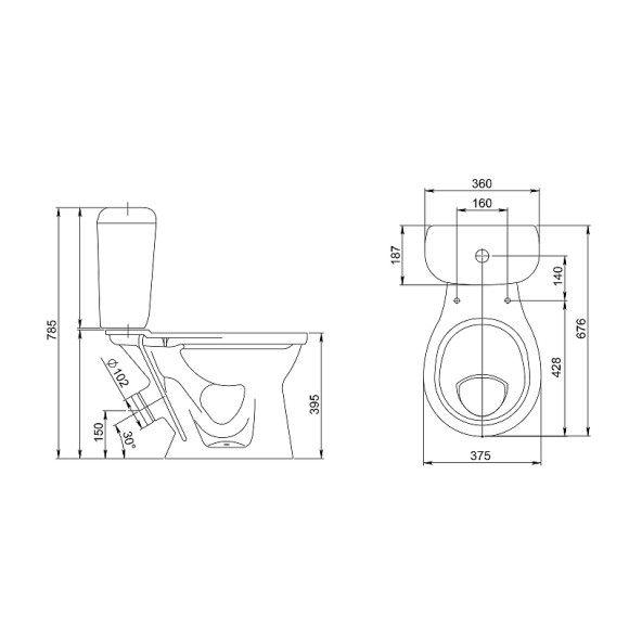 Унитаз компакт Santeri Виктория 1.P301.6.S00.00B.F с бачком и сиденьем Унитаз компакт Santeri Виктория 1.P301.6.S00.00B.F с бачком и сиденьем