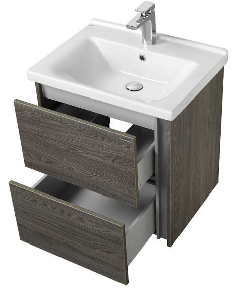 Тумба под раковину Aquaton Стоун 60 1A231401SXC80 подвесная Грецкий орех