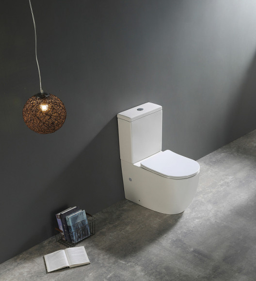 Унитаз компакт SantiLine SL-5026 Белый с бачком и сиденьем Микролифт