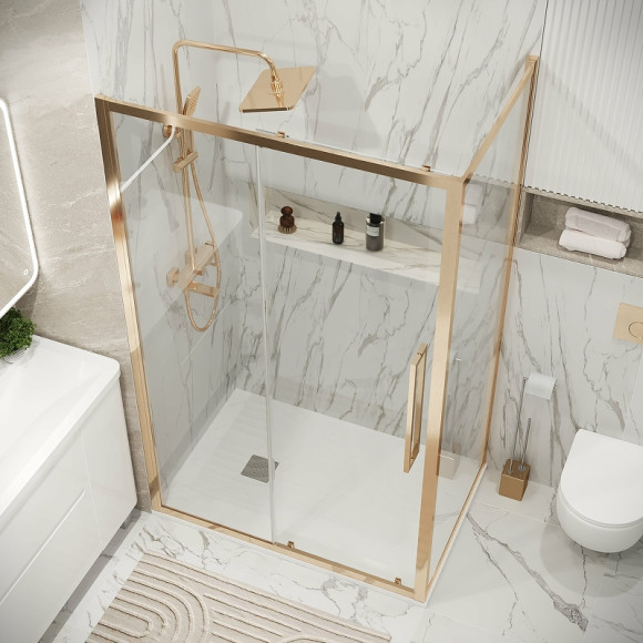 Душевая стенка Grossman Cosmo 90 200.K33.02.90.32.00 профиль Золото сатин стекло прозрачное Душевая стенка Grossman Cosmo 90 200.K33.02.90.32.00 профиль Золото сатин стекло прозрачное