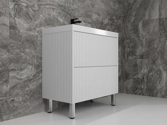 Тумба под раковину Style Line Стокгольм 80 ЛС-00002335 Белый рифленый софт Тумба под раковину Style Line Стокгольм 80 ЛС-00002335 Белый рифленый софт