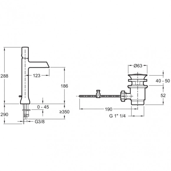 Смеситель для раковины Jacob Delafon Toobi E8990-BN Полированный никель Смеситель для раковины Jacob Delafon Toobi E8990-BN Полированный никель
