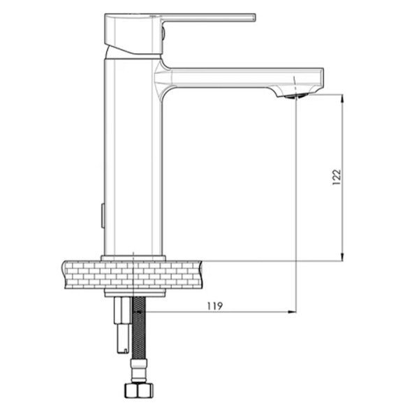 Смеситель для раковины GPD Pedra MLB160 Хром