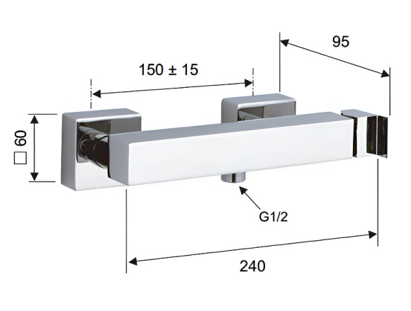 Смеситель для душа Remer Flash Z31 Хром Смеситель для душа Remer Flash Z31 Хром