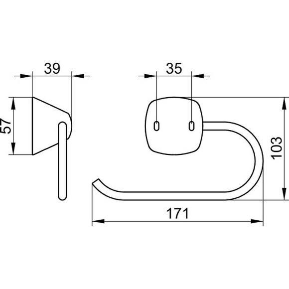 Держатель туалетной бумаги Keuco City.2 02762 010000 Хром