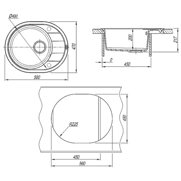 Кухонная мойка Florentina Родос-580 20.240.B0580.201 Жасмин Кухонная мойка Florentina Родос-580 20.240.B0580.201 Жасмин