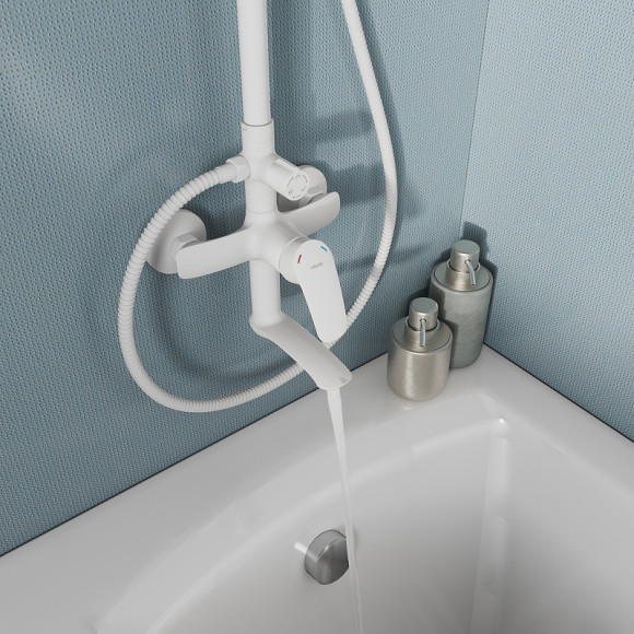 Душевая система Milardo Rora RORWT4FM06 Белая матовая