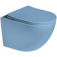 Унитаз SantiLine SL-5105 подвесной Голубой матовый с сиденьем Микролифт