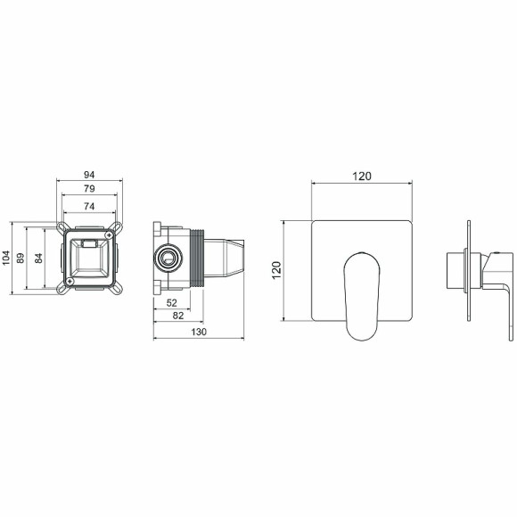 Смеситель для душа Aquatek Оберон AQ1266MB Черный матовый Смеситель для душа Aquatek Оберон AQ1266MB Черный матовый