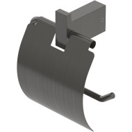Держатель туалетной бумаги Cezares Slider SLIDER-PH-GM с крышкой Оружейная сталь