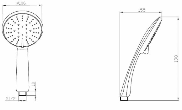 Ручной душ ESKO SCU855Black Черный матовый Ручной душ ESKO SCU855Black Черный матовый