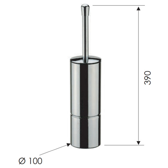 Ершик для унитаза Remer RB465XV Сталь