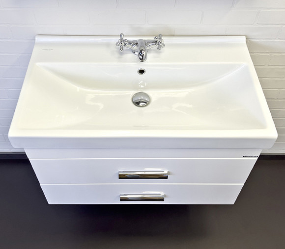 Тумба с раковиной Comforty Никосия 80П 00-00011163 подвесная Белая глянцевая Тумба с раковиной Comforty Никосия 80П 00-00011163 подвесная Белая глянцевая